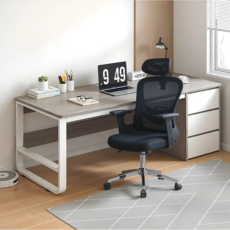 Set mobilă birou pentru studenți Think, Lemn și Metal, Birou, + Scaun ajustabil, 120x60x75 cm - Multicolor