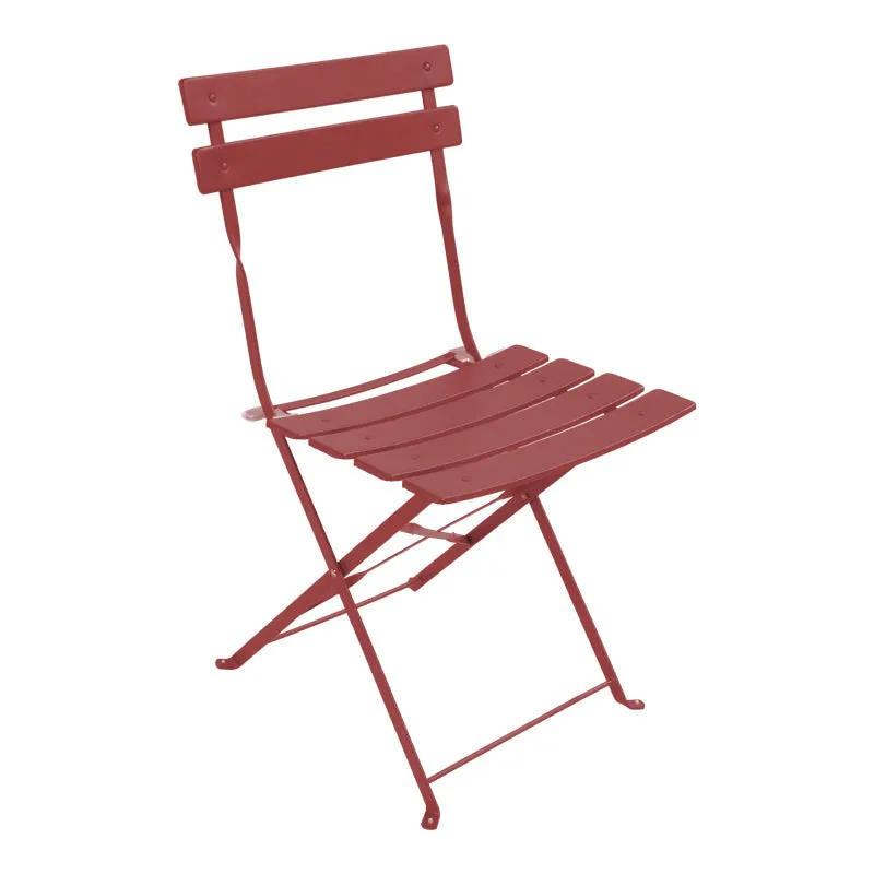 Scaun bistro pliabil, Terracotta, Metal, Multicolor, 42x46x82 cm - Multicolor