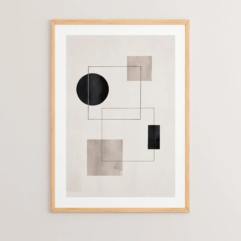 Tablou Squnto, Modern și cadru, Multicolor, 33x48 cm - Multicolor