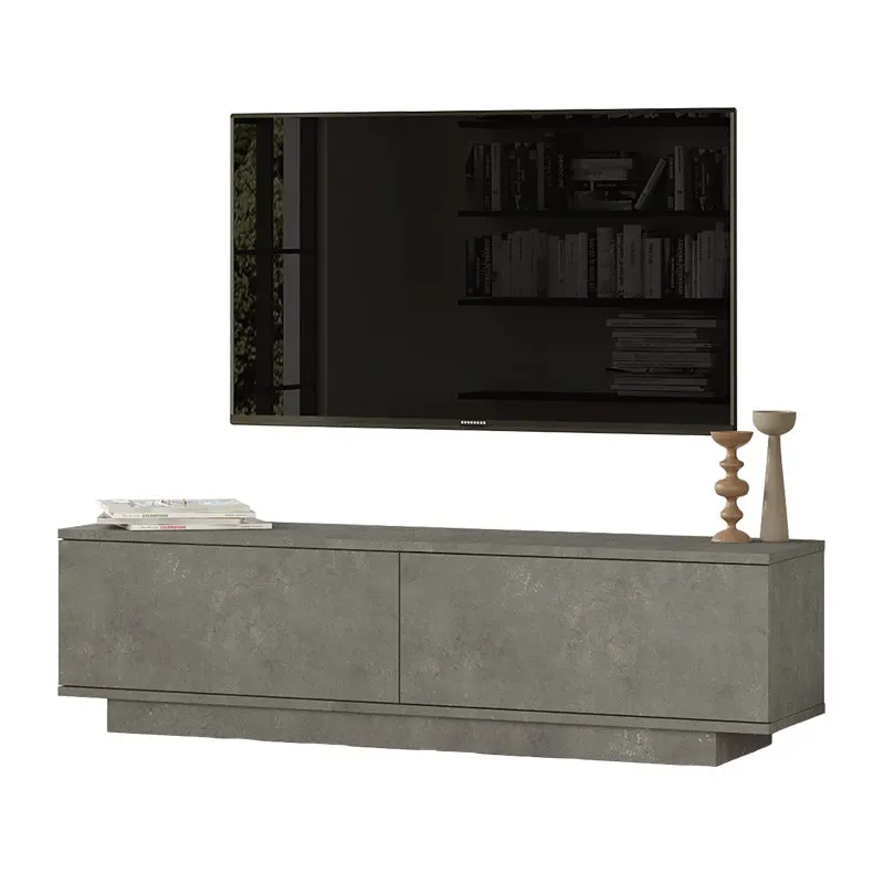 Comoda TV Zoeva, 140x35x38 cm - Gri inchis