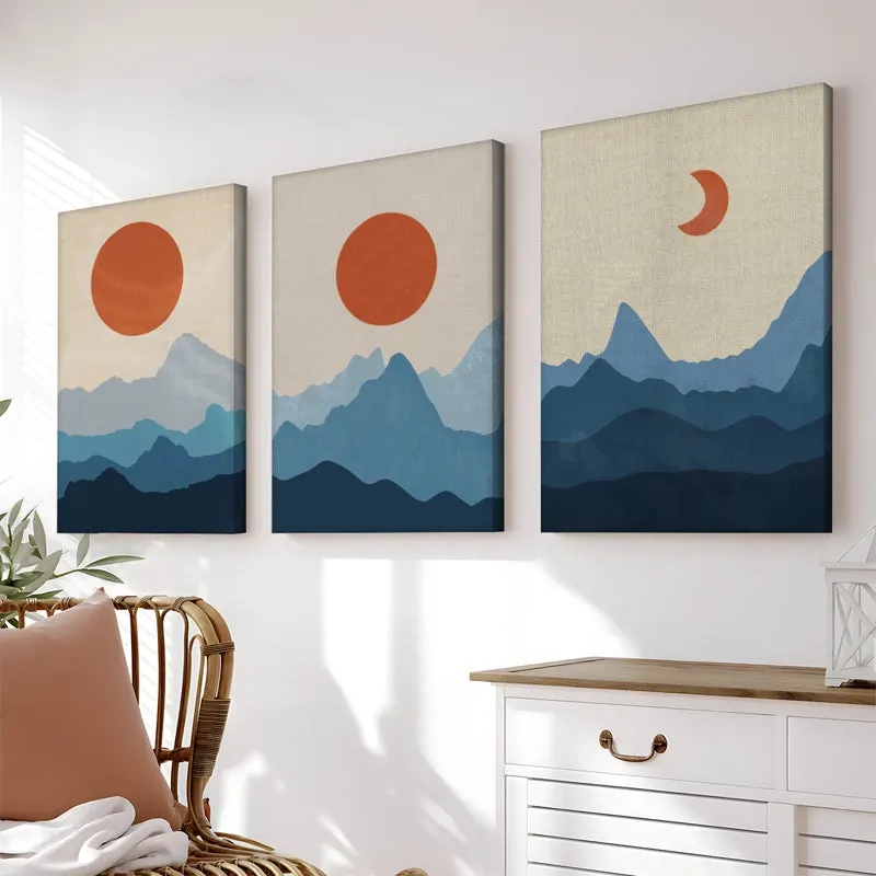 Tablou canvas în rama Voriel, Triptych, Material: Canvas, Multicolor, 40x60 cm - Multicolor