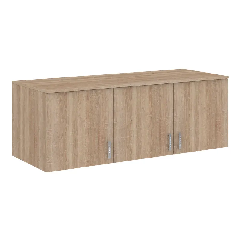Dulap cu trei uși Royal, Loft, lemn, Alb - Stejar, 150x58x53 cm - Stejar