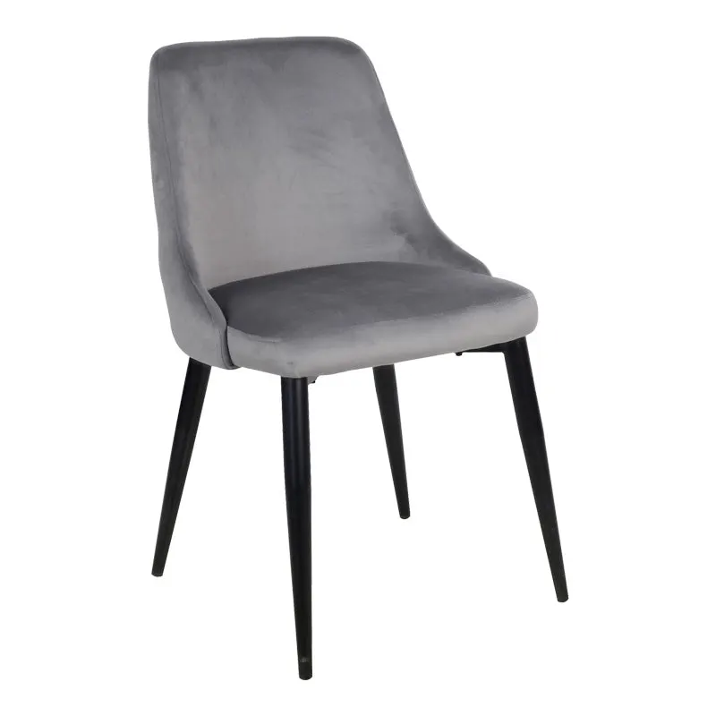Scaun Zedna, Catifea, galbena, 51x58x84 cm - Gri