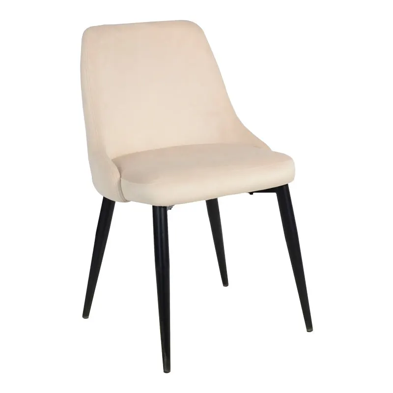 Scaun Zedna, Catifea, galbena, 51x58x84 cm - Bej