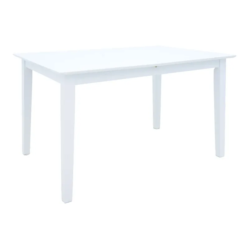 Masa extensibila din lemn Mabor, Alb - Nuc, 120-150x80x73 cm - Alb