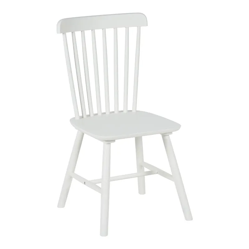 Scaun din lemn de cauciuc Melia, Lemn, Alb, 45x51x87 cm - Alb