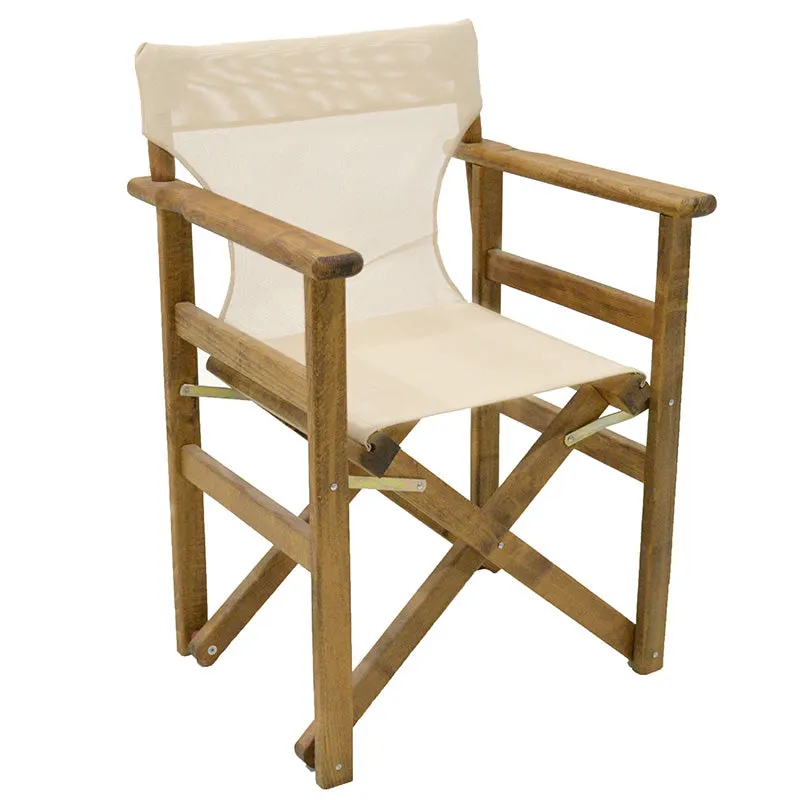 Fotoliu de director cu functie Retto, Lemn de Fag, Material: tesatura Bej, Generoase, 61x51x86 cm - Bej