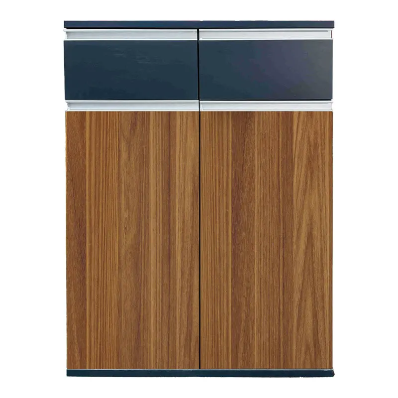 Dulap profesional pentru birou Oscar, Lemn cu nuante, nuc-antracit, 80x40x120 cm - Nuc