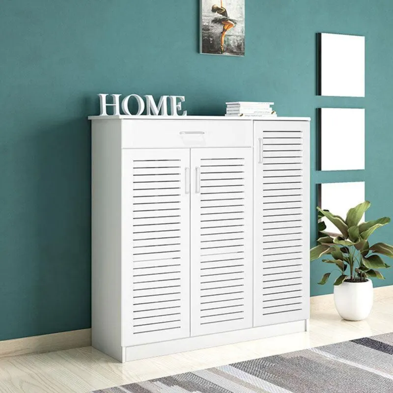 Dulap pantofi  MDF, Sante 30 perechi, 120 x37 x 123cm - Alb