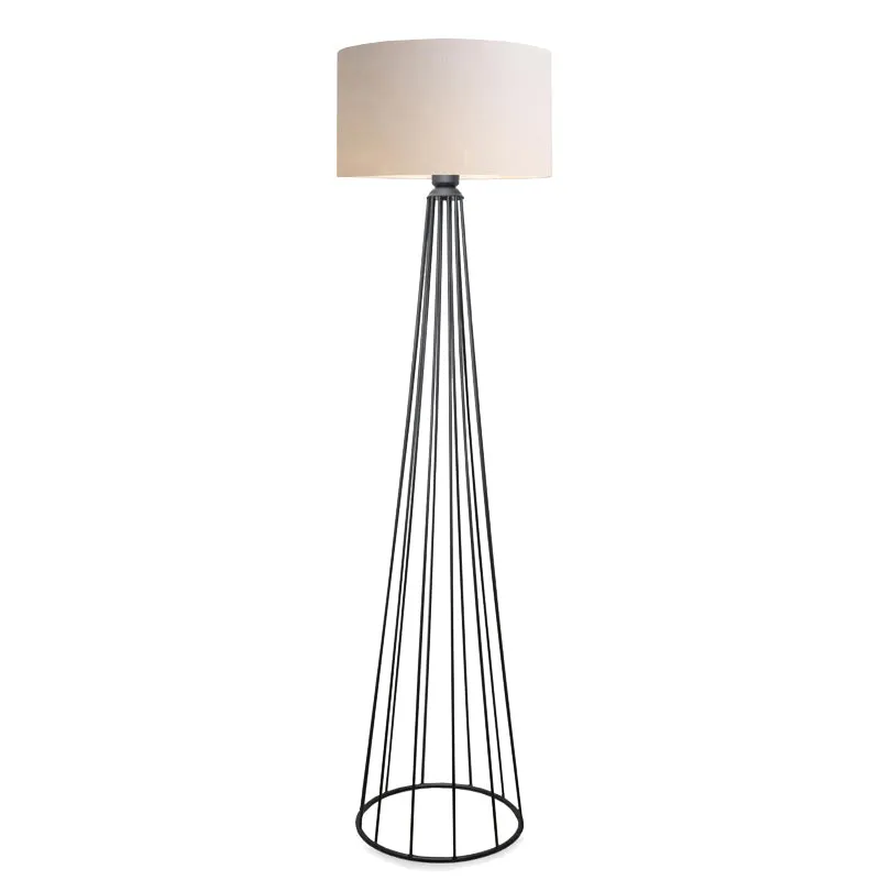 Lampa de podea Firdo I  E27 tesatura crem -metal negru Ö38x121cm - Crem