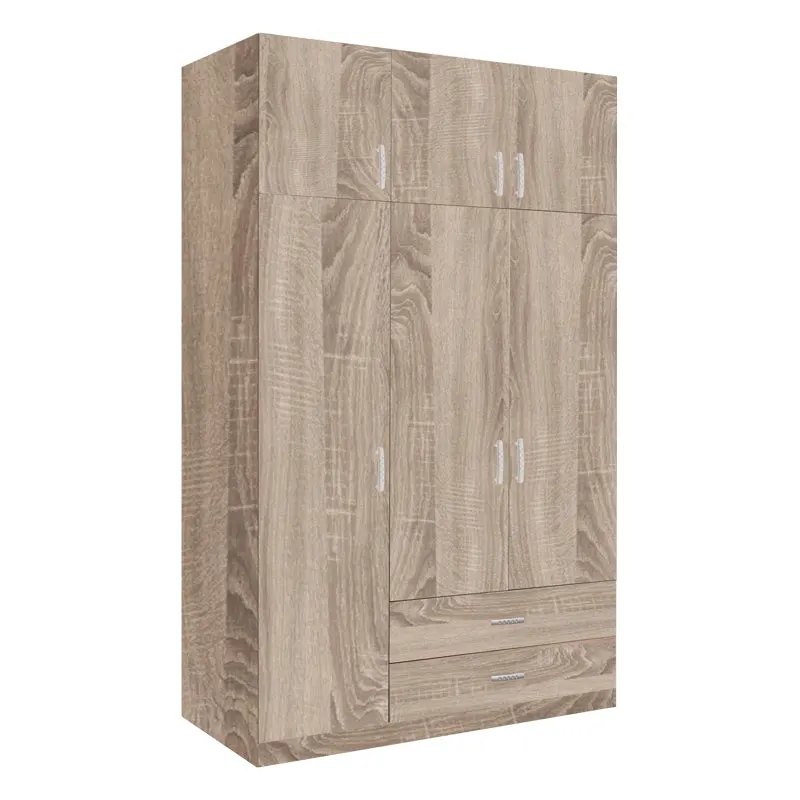 Dulap cu trei usi si sertare Royal , Sonoma 150x58x230cm - Sonoma