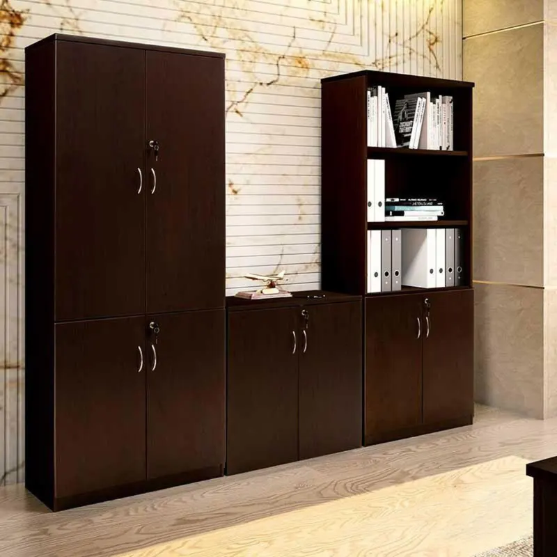 Biblioteca Amazon cu patru usi din lemn 80x40x200cm - Nuc