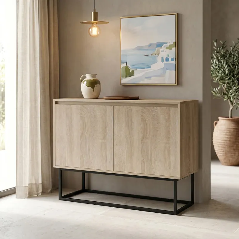 Comoda Dabia, Metal, Sonoma, 100x40x74 cm - Sonoma
