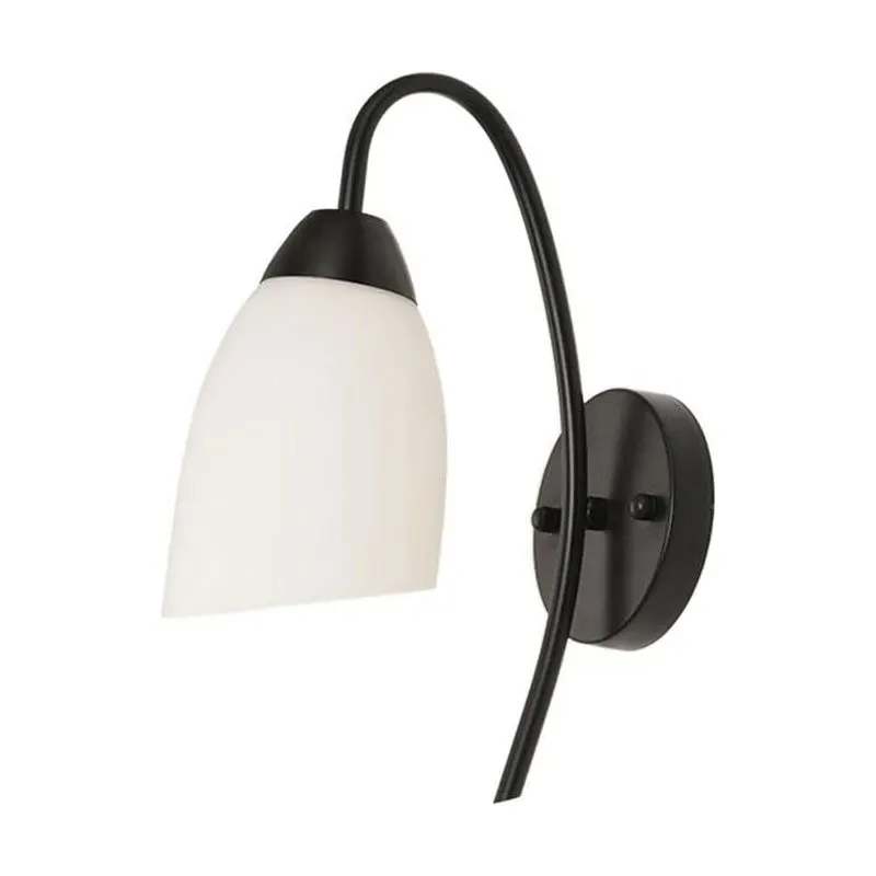 Aplica de perete LED Berak, Metal, 10x10x17 cm - Negru