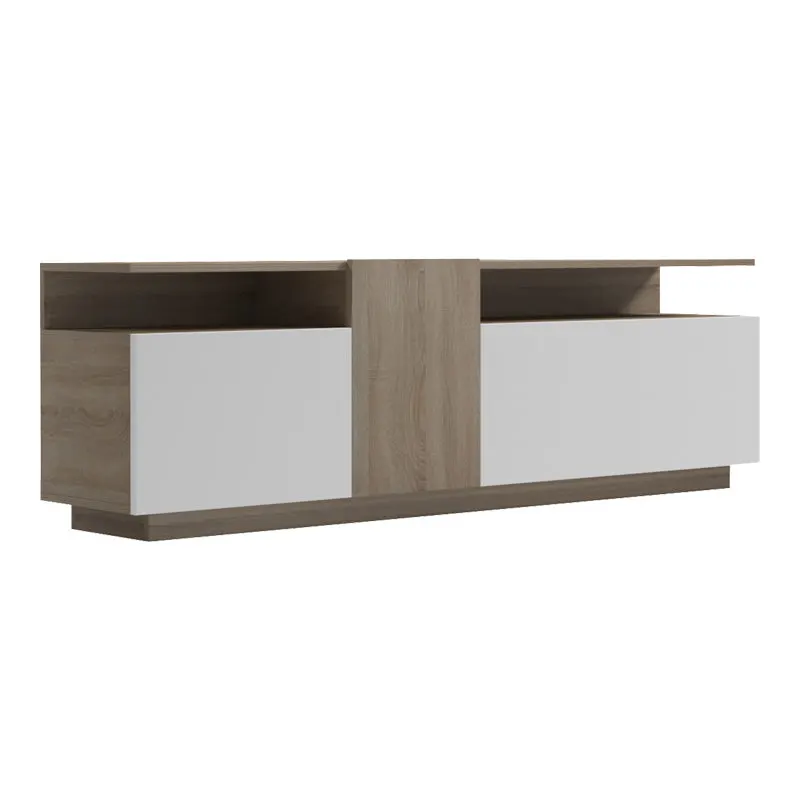 Unitate TV cu functie de stocare Vendora, Lemn, Alb, 150x29x46 cm - Alb
