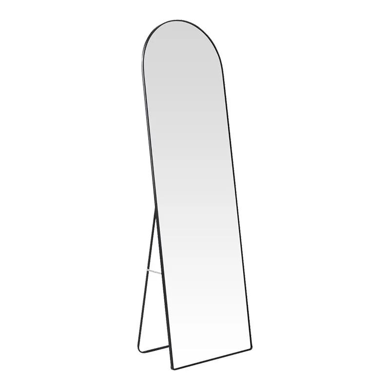 Oglinda aluminiu Plaza, Aluminiu, Auriu - Negru, 50x28x160 cm - Negru