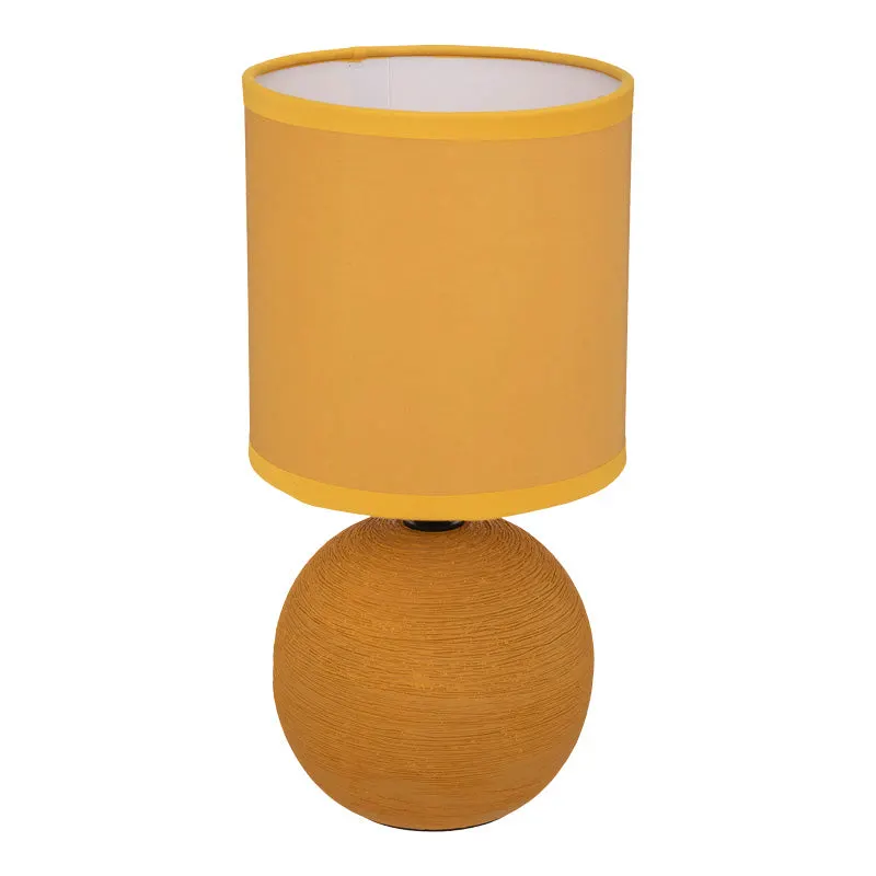 Lampa de masa decorativa PWL-1210, ceramica, galbena, 13x25 cm - Galben