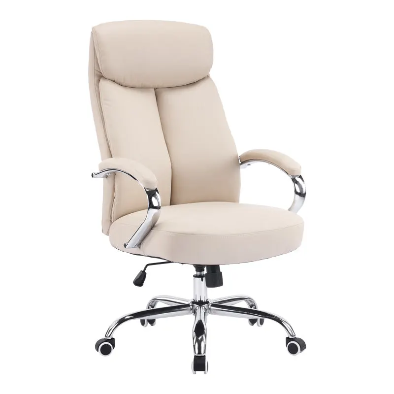 Scaun de birou managerial Venza, piele PU, 70x65x124 cm - Bej