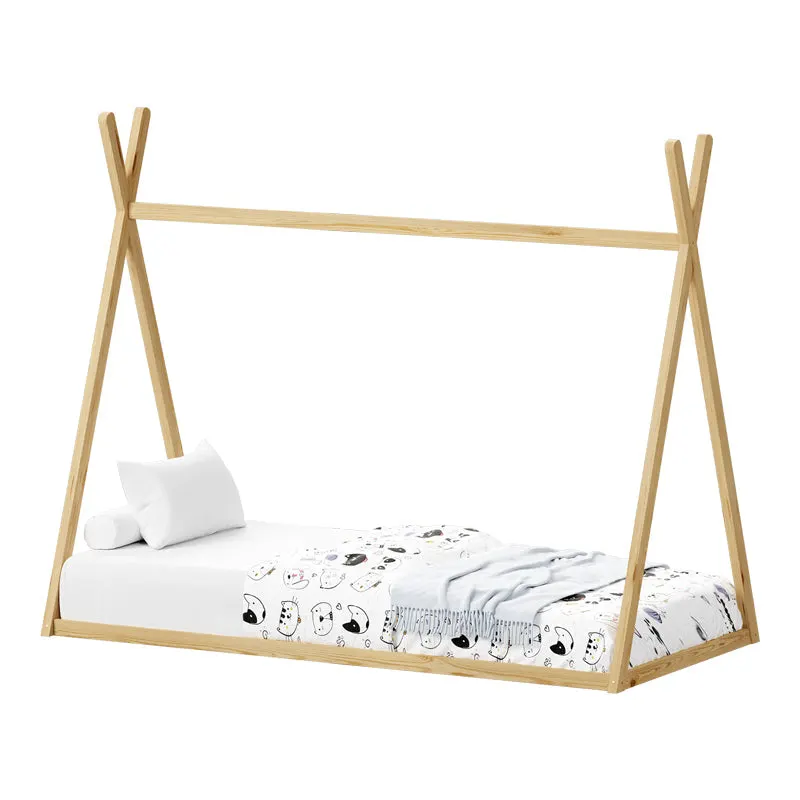 Pat copii Lilly, Lemn de pin, 90x190 cm - Natural