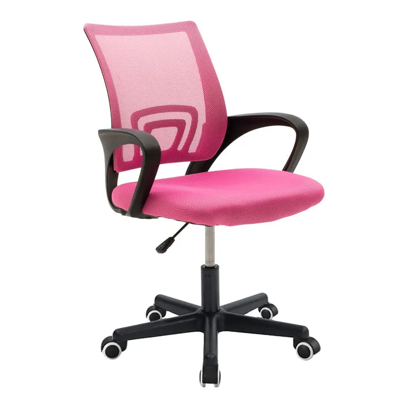 Scaun ergonomic de birou Berto II cu spatar din mesh, – roz/negru, 60x48x85-95 cm - Roz