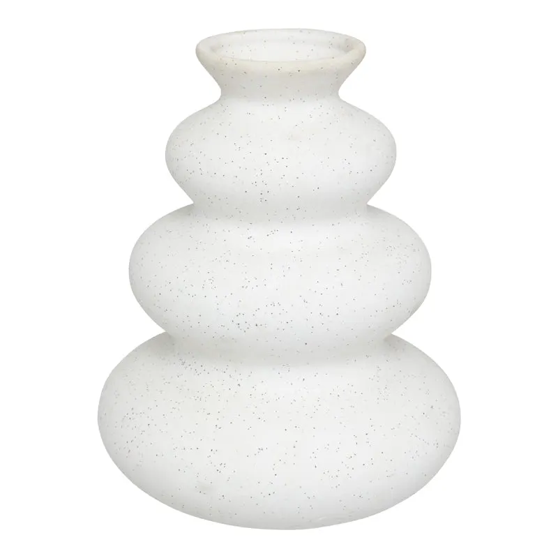 Vaza ceramica Delfar, Alb, 18x18x20 cm - Alb