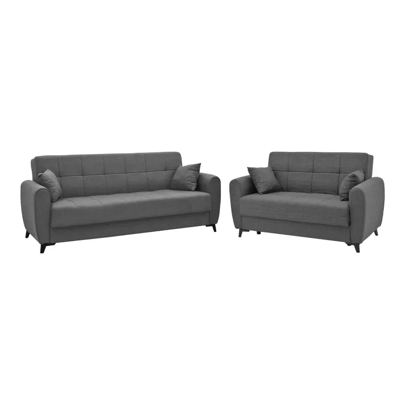 Set de sufragerie 2 piese Lincoln din tesatura, antracit, 85x225 cm - Antracit