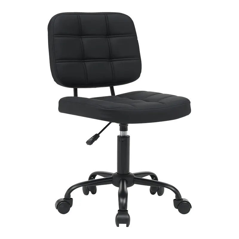 Scaun birou Sedia pu, negru, 50x50x75-85 cm - Negru