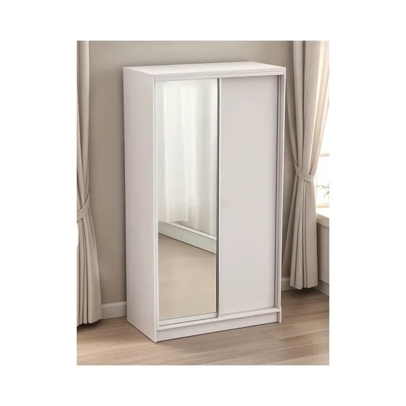 Dulap Korredor cu usi glisante si oglinda, 120x60x220 cm - Alb