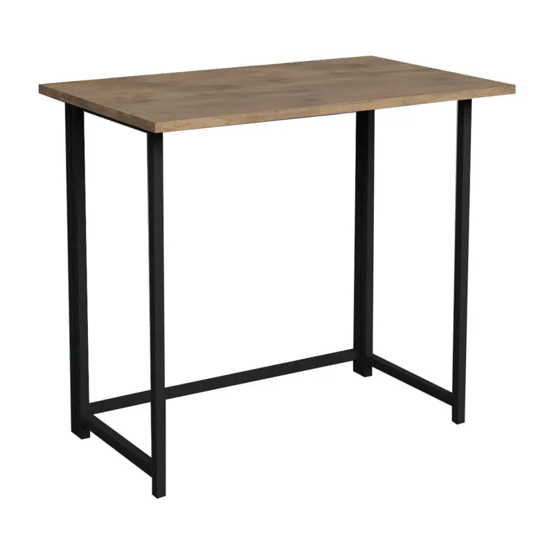 Birou pliabil Thox stejar-metal, negru, 80x50x72 cm - Stejar