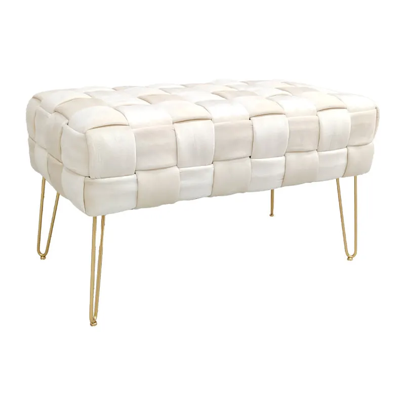 Taburet Wenzo, Catifea, Diverse culori, 82x43x46 cm - Bej