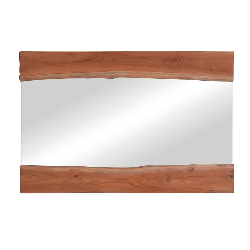 Oglinda Riverine lemn de tec, Natural, 120x80 cm - Natur