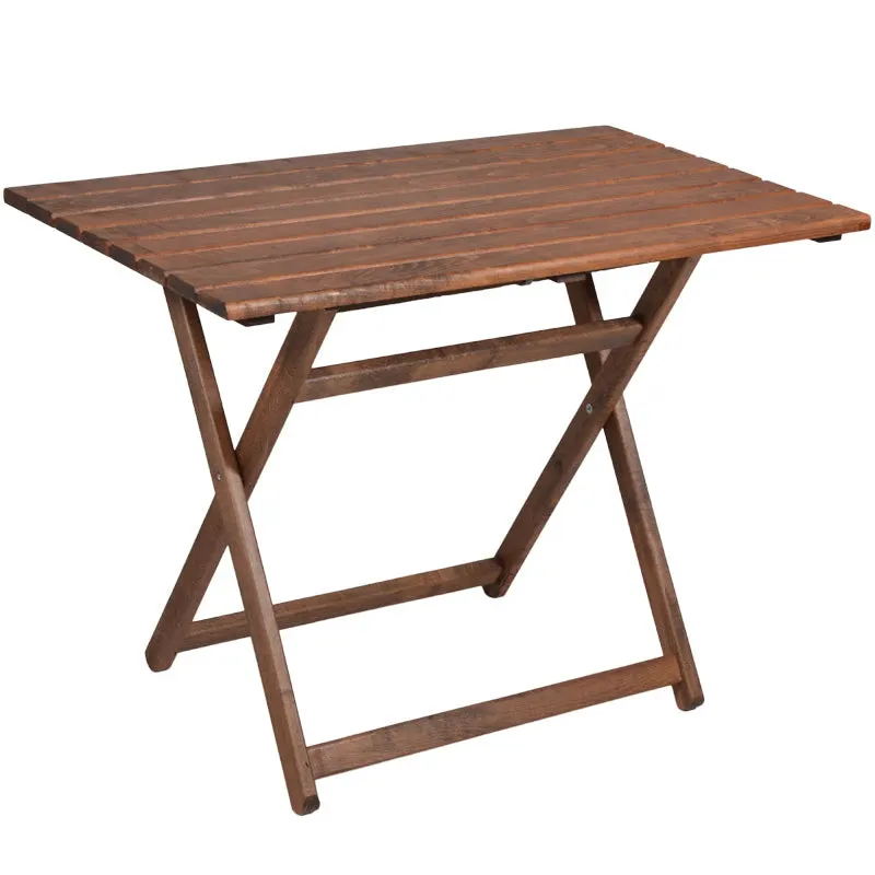 Masa exterior Retto, fag nuc, 80x60x72 cm - Nuc