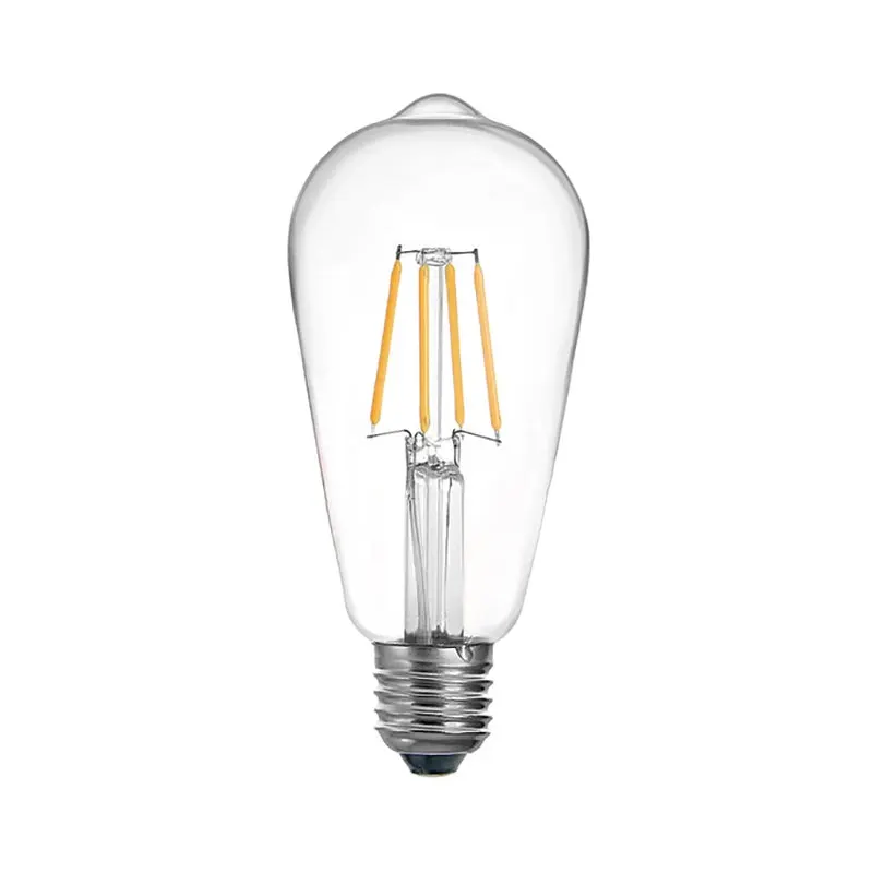 Lampa LED ST64 Bec 3000K, Transparent, 7x7x15 cm - Multicolor