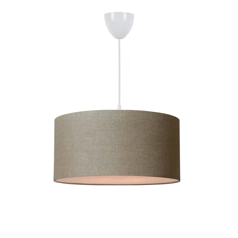 Lustra PWL-1091, metal si textil, D38x21 cm - Bej