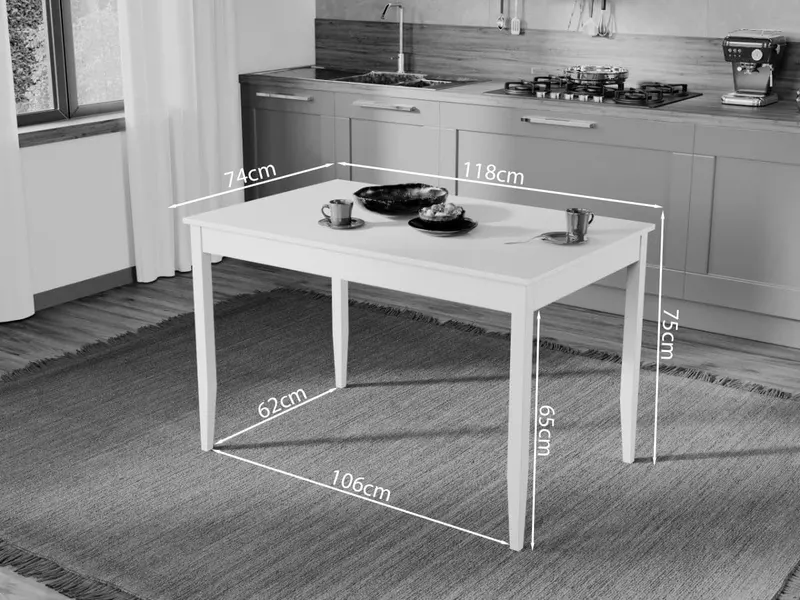 Set Masa Grand Alba + 6 Scaune Grand Gri Inchis — imaginea 3