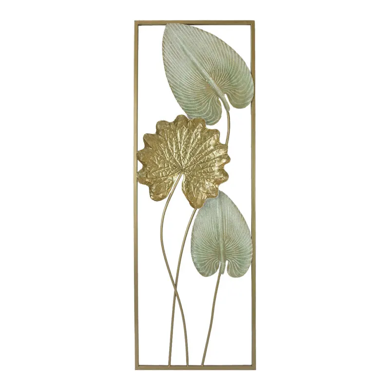 Decoratiune de perete din metal Tropana, Auriu, 31x90 cm - Auriu