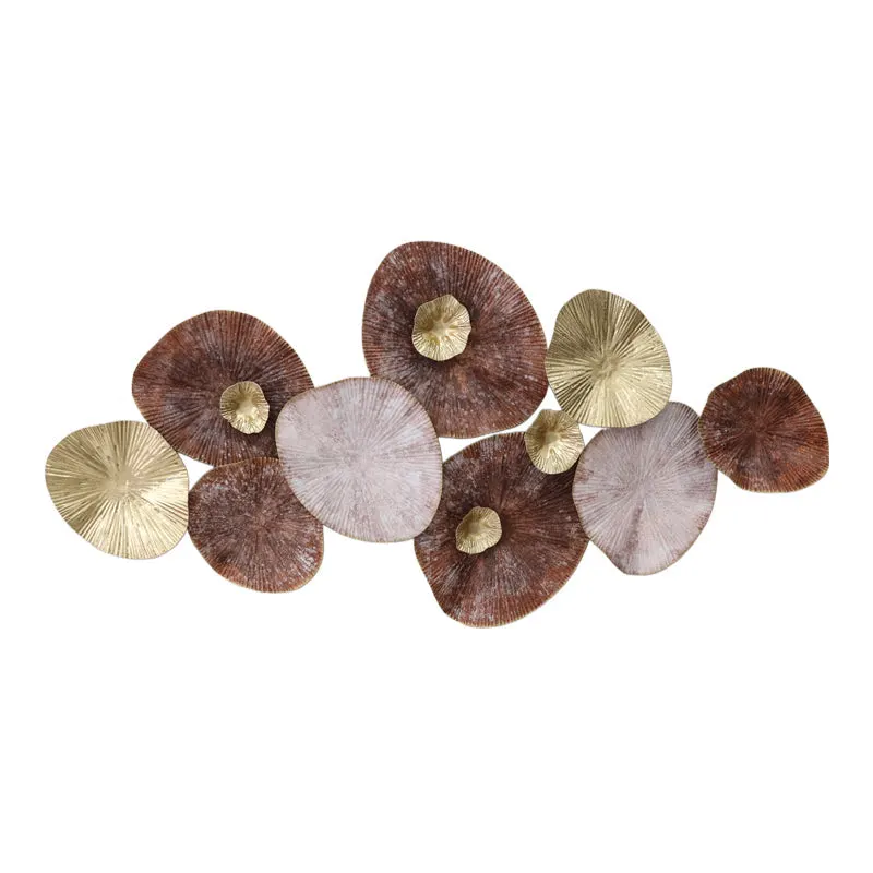 Decoratiune de perete din metal Salie, Auriu, 120x59x7 cm - Auriu