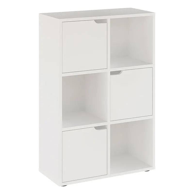 Biblioteca Bookel, 60x28x89 cm - Alb