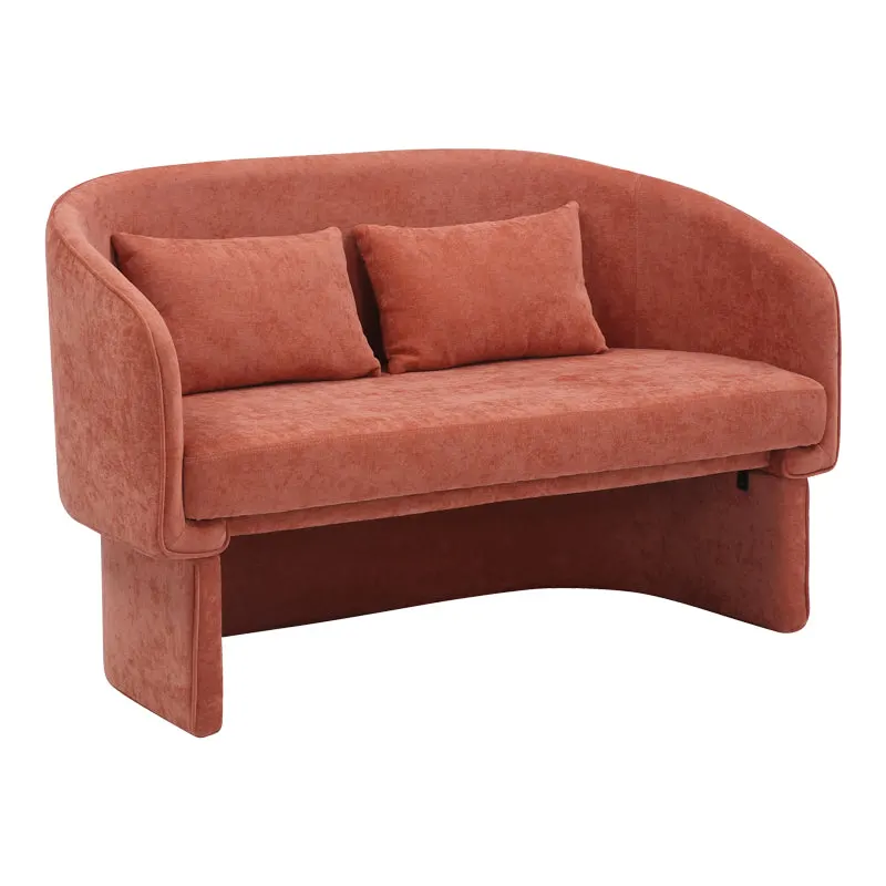 Canapea cu 2 locuri Playmob Caramiziu, Portocaliu, 128x65x79 cm - Portocaliu