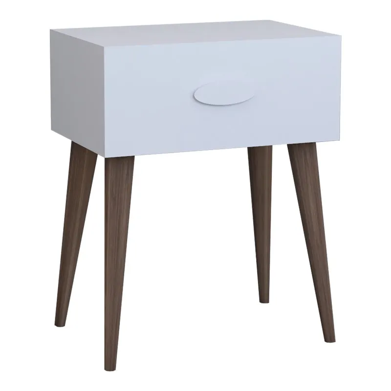 Noptiera Laber melamina, alba, 45x30x57 cm - Alb
