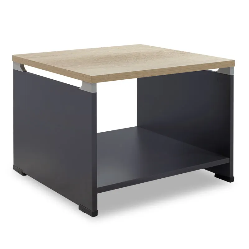 Masuta de cafea Lotus din stejar, gri inchis, 60x60x45 cm - Stejar