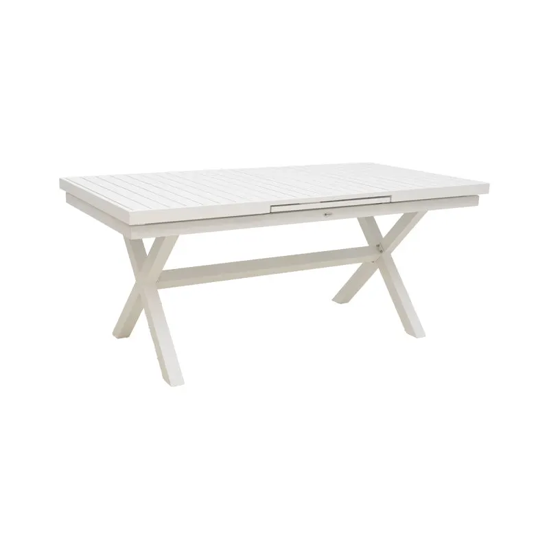 Masa extensibila Dagyn din aluminiu, Diverse culori, 180-240x90x76 cm - Alb