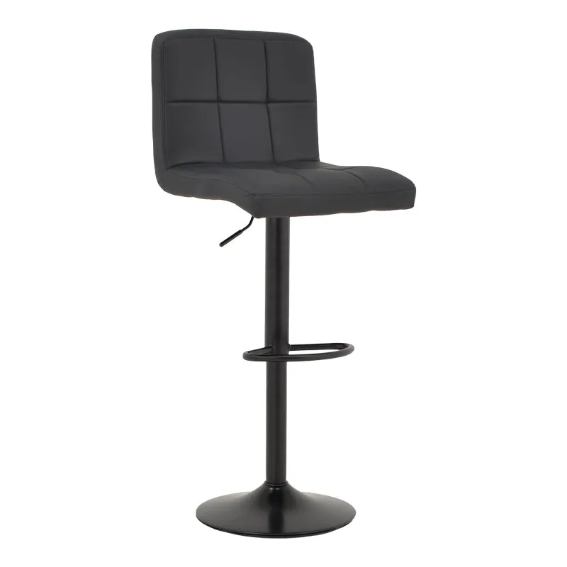 Scaun de bar Remina, Alb - Negru, 44x44x112 cm - Negru