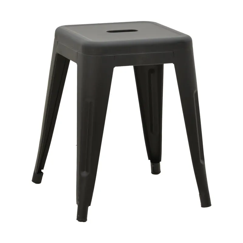 Taburet Utopia metal, mat, Diverse culori, 30x45x30 cm - NegruMat