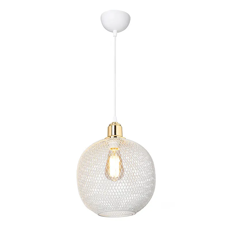 Lustra PWL-0977, alb-auriu, D26x33 cm - Alb