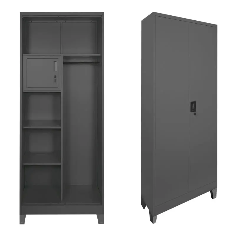 Dulap multifunctional Zogi, Metal, 70x40x190 cm - Antracit