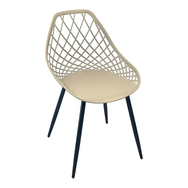 Scaun Suan, Metal, 49x51x86 cm - Crem