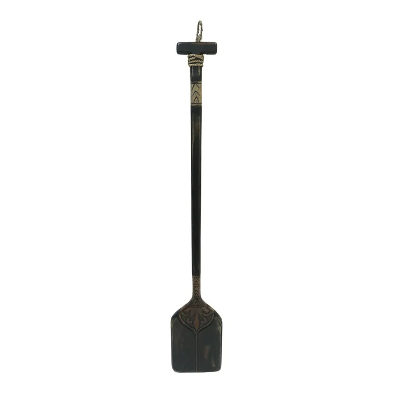 Decoratiune de perete Boon Inart mahogany, 120 cm, 20x120 cm - Negru-Natural
