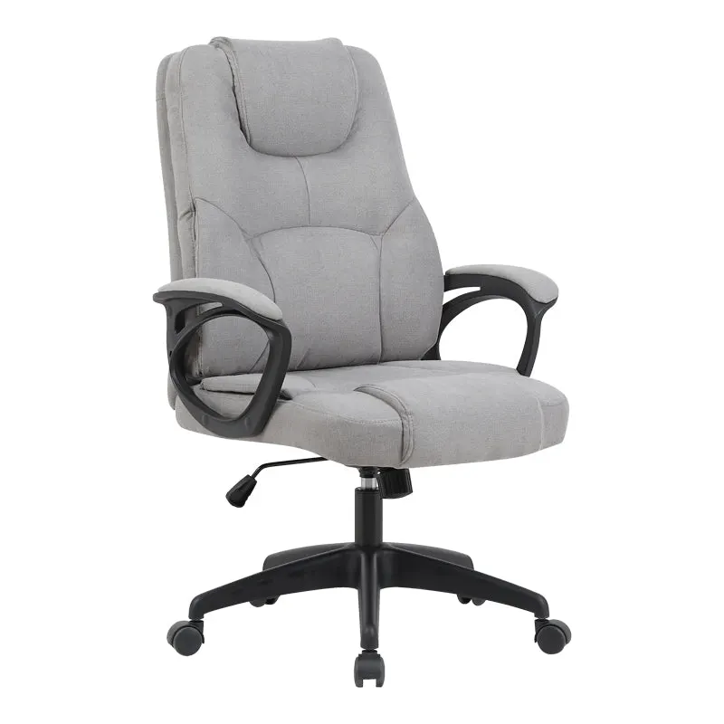 Scaun de birou directorial Kamora, stofa, 66x67x111 cm - Gri