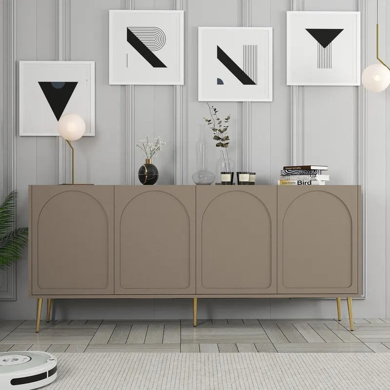 Mobila Lyon 80, Atlas, Gold - Cream Gold, 180x35 cm - AtlasnGold